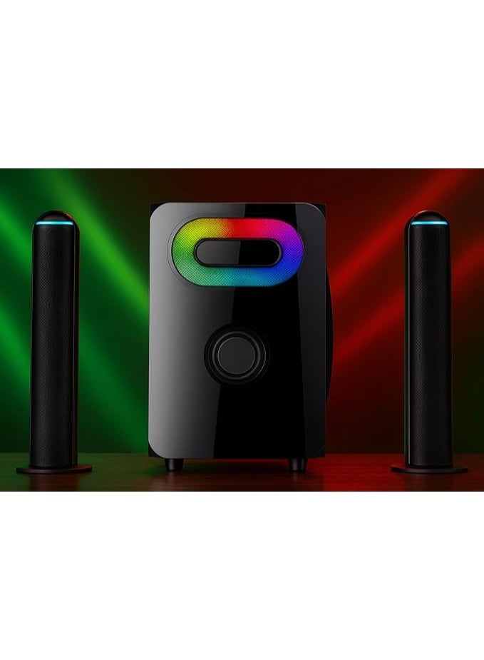 VOVO V-9035 Soundbar with Subwoofer – 70W RMS, 7 LED Colors, Optical Input - Image 3