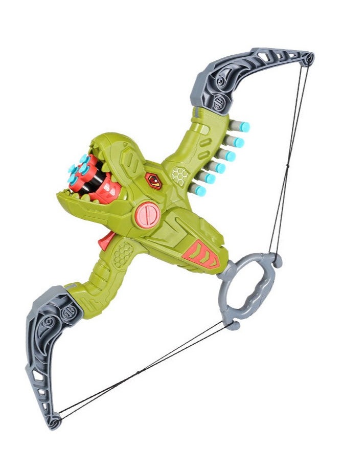 YelaJoy Dinosaur Bow and Arrow Toys, Softball Bow and Arrow, Manual Continuous, Archery Shooting Set  - Image 1