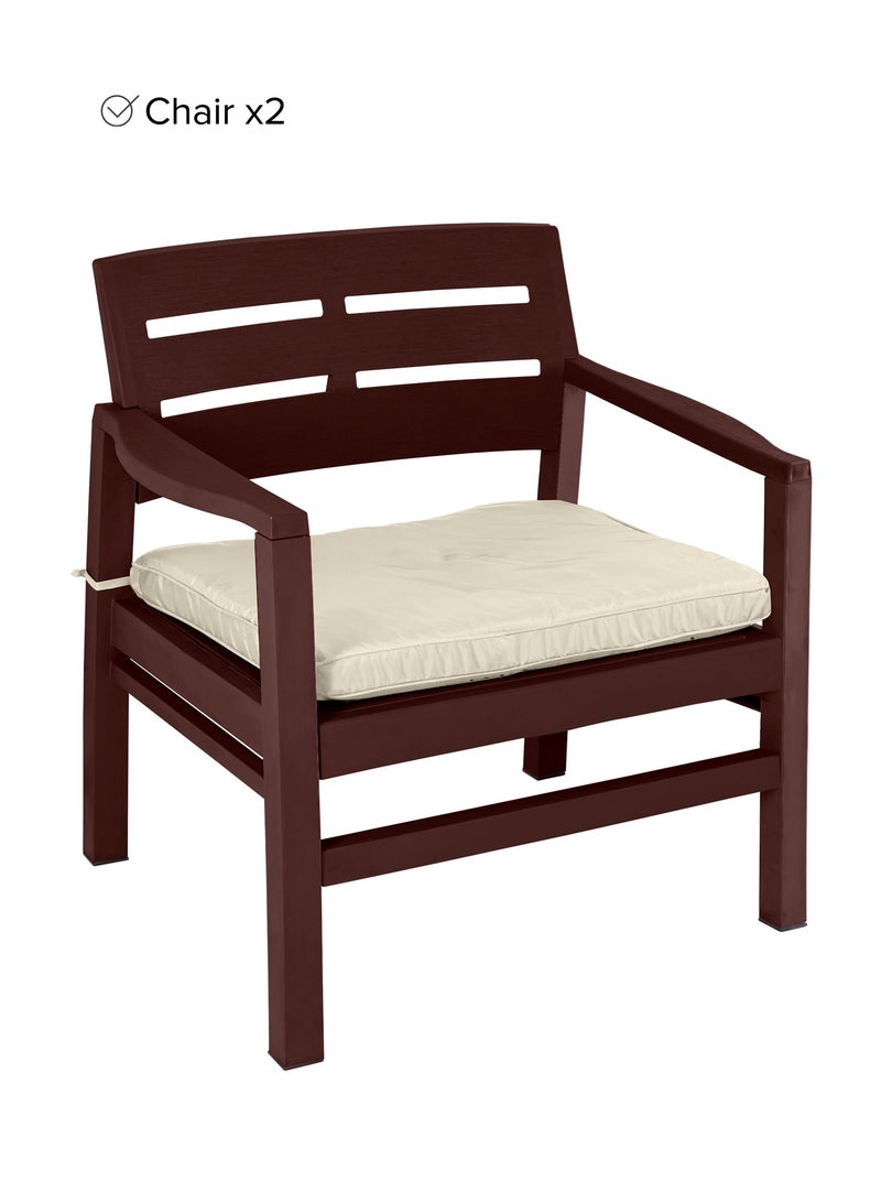 Helal Sofa  Modern Wood Set for 4 Person Brown - Image 4