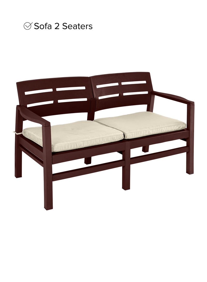 Helal Sofa  Modern Wood Set for 4 Person Brown - Image 3