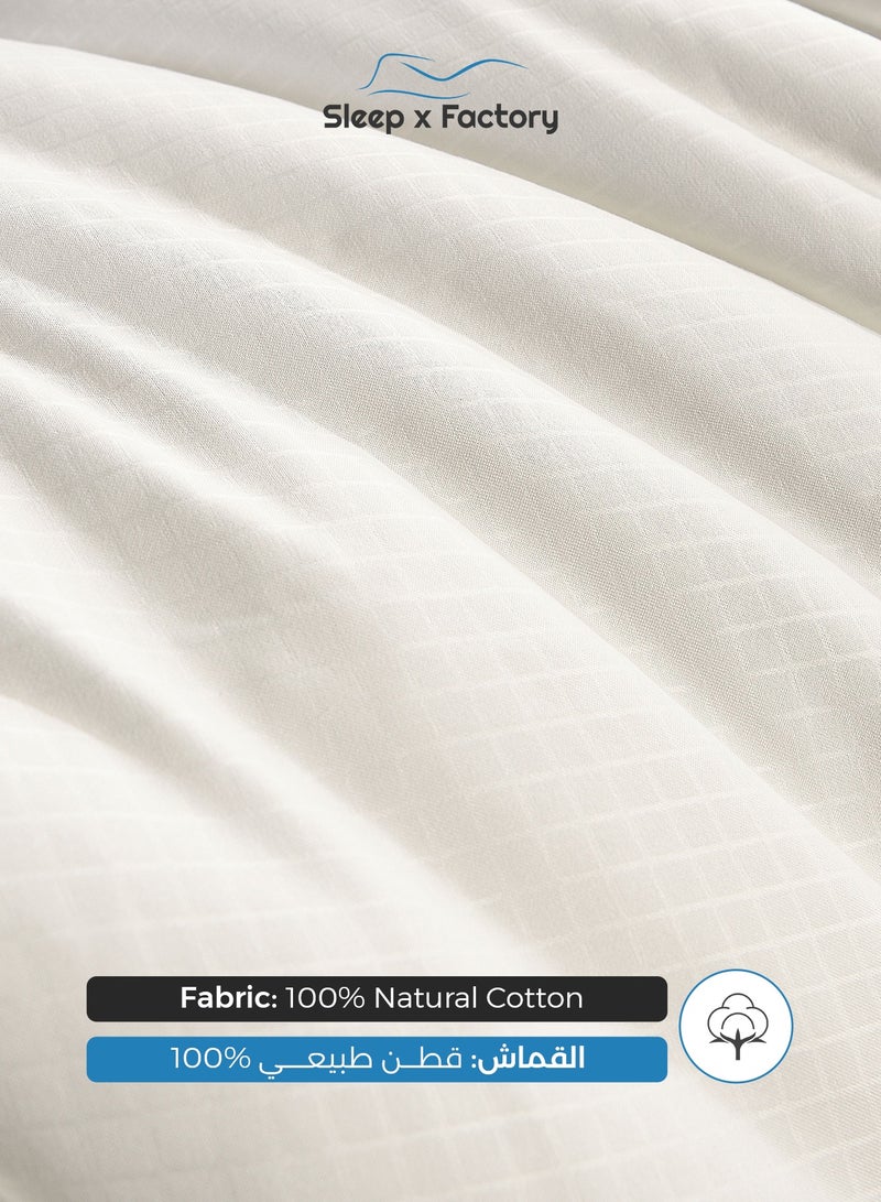 Sleep x Factory Rest Dose Cotton Duvet Insert – Microfiber Fill – Lightweight & Lofty – 240 × 260 cm - Image 4