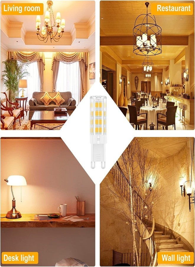 KAKA LIGHT مصباح KAKA LIGHT LED G9، 5 واط، قاعدة سيراميك، أبيض دافئ (عبوة من قطعتين) - Image 4