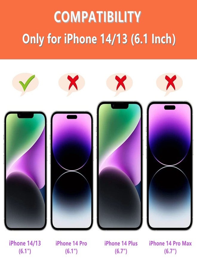 آي كوفر كايس جراب iCoverCase متوافق مع iPhone 13/14، جراب محفظة مع حامل بطاقات وحزام معصم، جراب قلاب واقي مغناطيسي من الجلد الصناعي مع مسند، مقاس 6.1 بوصة (لون أبيض بنقشة جلد النمر) - Image 2
