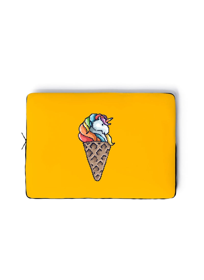 LOUD UNIVERSE Laptop Sleeve 13 inch Retro Pixel Art Icecream Unicorn Tablet Sleeve - Image 1