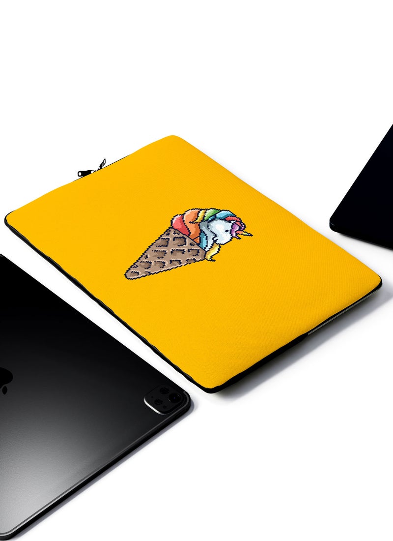 LOUD UNIVERSE Laptop Sleeve 13 inch Retro Pixel Art Icecream Unicorn Tablet Sleeve - Image 2