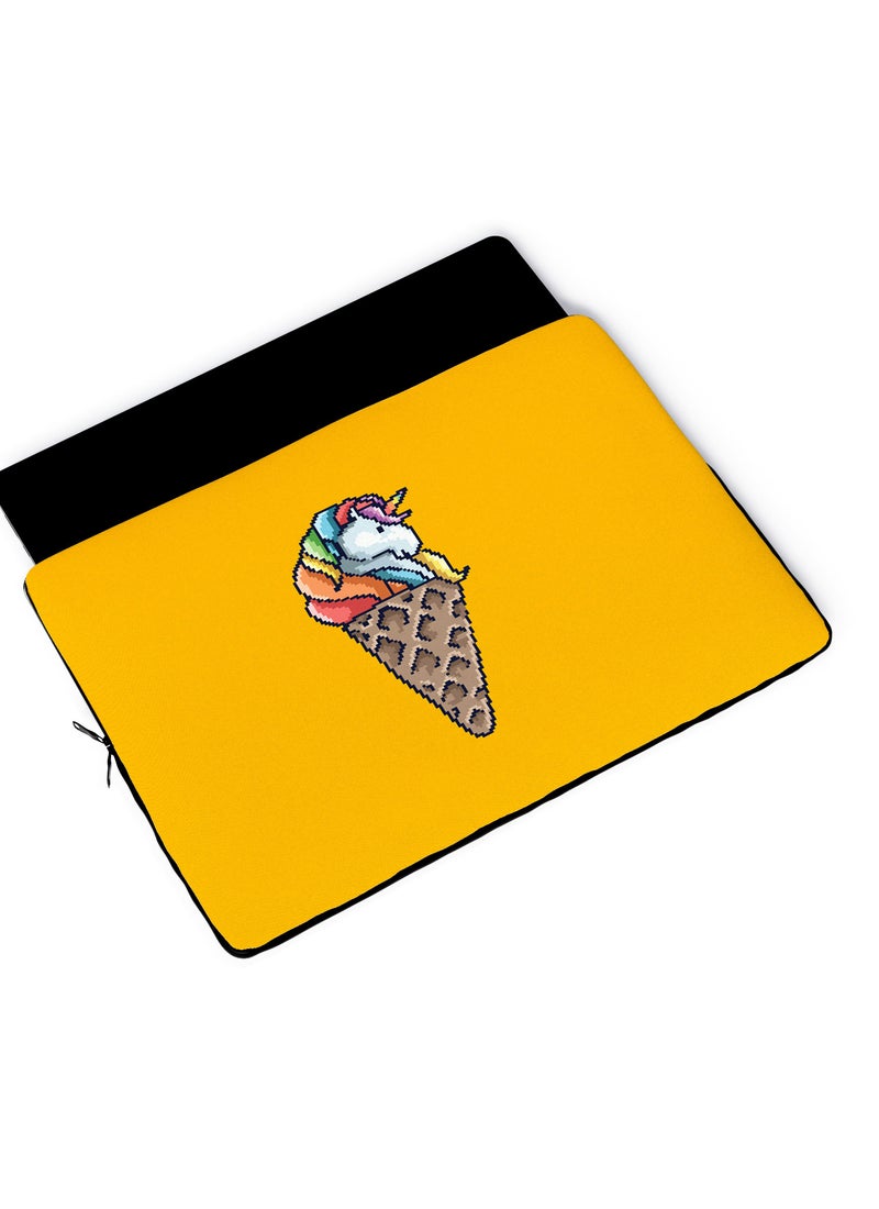 LOUD UNIVERSE Laptop Sleeve 13 inch Retro Pixel Art Icecream Unicorn Tablet Sleeve - Image 4