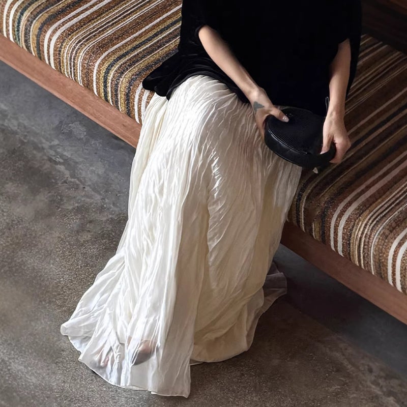 تنورة نسائية طويلة بليسيه من التول - Image 2