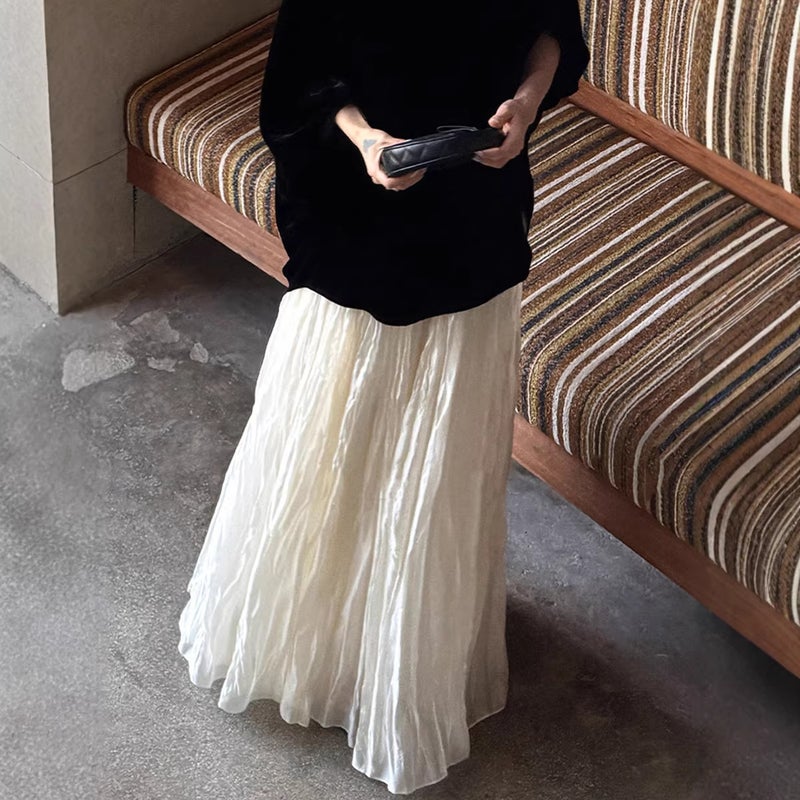 تنورة نسائية طويلة بليسيه من التول - Image 5