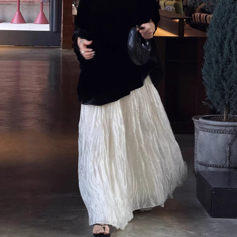 تنورة نسائية طويلة بليسيه من التول - Image 4