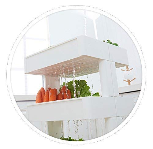 Kriva 4 Layer Rectangular Kitchen Storage RackShelf 1pcWhite Color - Image 4