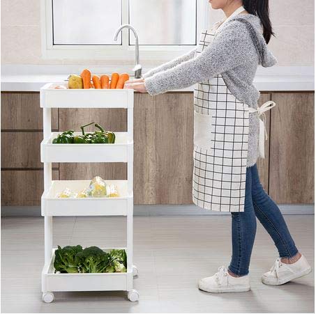 Kriva 4 Layer Rectangular Kitchen Storage RackShelf 1pcWhite Color - Image 2