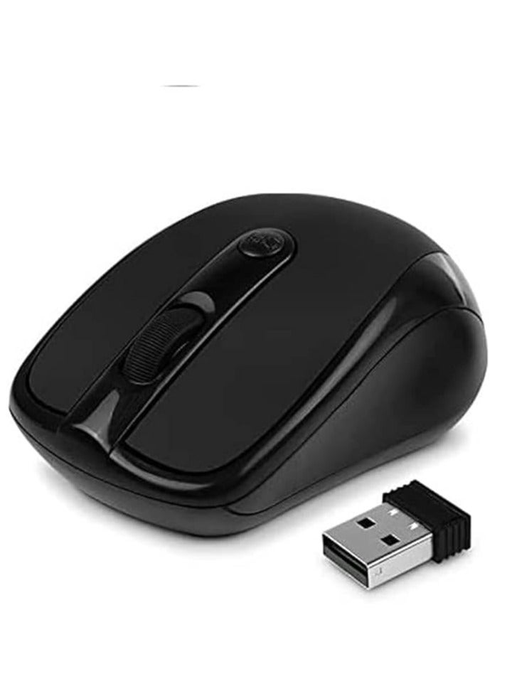 ماوس ضوئي لاسلكي  2.4 جيجا USB 2.0 للكمبيوتر واللاب توب من كينجميز، اسود - Image 3