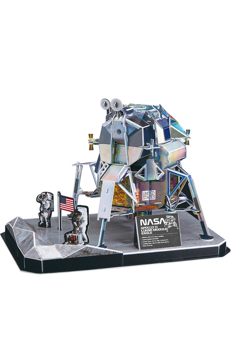 CubicFun 3D Puzzle NASA Apollo 11 {Lunar Module} Eagle 93-Pieces with Display Stand & Nameplate| Easy to Assemble | Display Puzzle | No-Glue or Scissors Needed! | Building Kit | Puzzle for Kids & Adults | Challenging Puzzle | Arts & Crafts | Perfect for Stress Reliever and Puzzle Lovers - Image 2