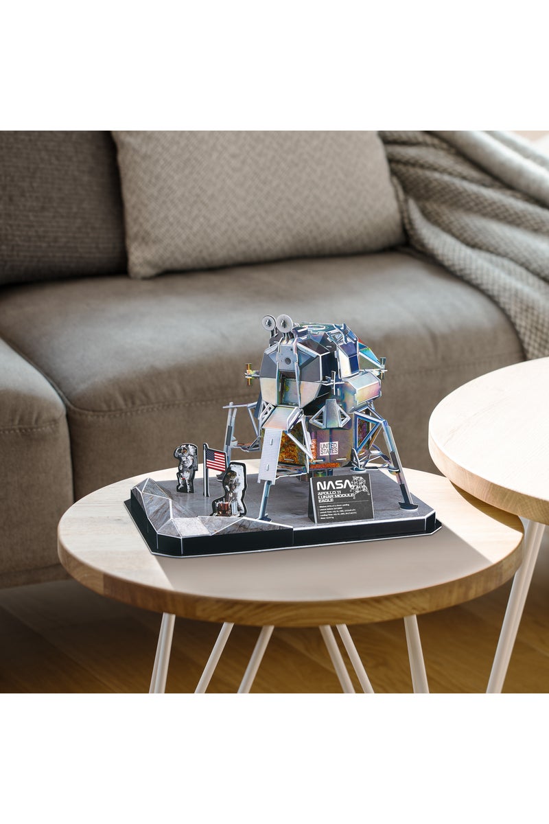 CubicFun 3D Puzzle NASA Apollo 11 {Lunar Module} Eagle 93-Pieces with Display Stand & Nameplate| Easy to Assemble | Display Puzzle | No-Glue or Scissors Needed! | Building Kit | Puzzle for Kids & Adults | Challenging Puzzle | Arts & Crafts | Perfect for Stress Reliever and Puzzle Lovers - Image 4