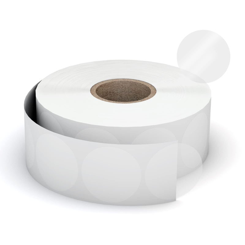 Misofuki 1" Clear Circle Stickers (1000 Pcs), Transparent Self-Adhesive Seals for Envelope, Cosmetic Box, Gift Bag, Mail, PVC Material, Round Wafer Package Seals - Image 1
