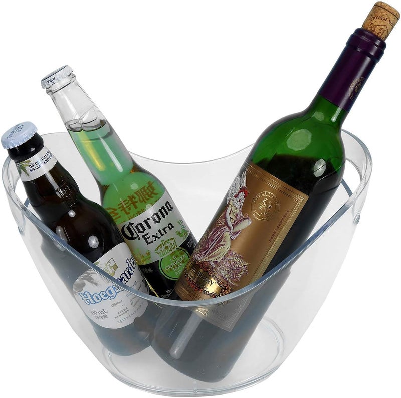 Yesland Ice Bucket, Clear Acrylic 3.5 Liter Storage Tub, Beer Bucket Beverage Chiller Bin for 2 Wine, Champagne Bottles, Beer Bottles - Image 5