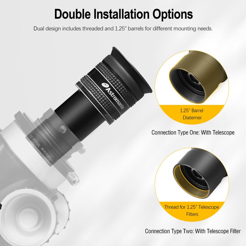 Astromania Telescope Eyepiece 4mm, Wide Angle 58 Degree Apparent Field Planetary Eyepiece for 1.25 inch Astronomy Telescope & Filter, Fully Multi-Coated Telescope Accessory for Planetary Observation - Image 4