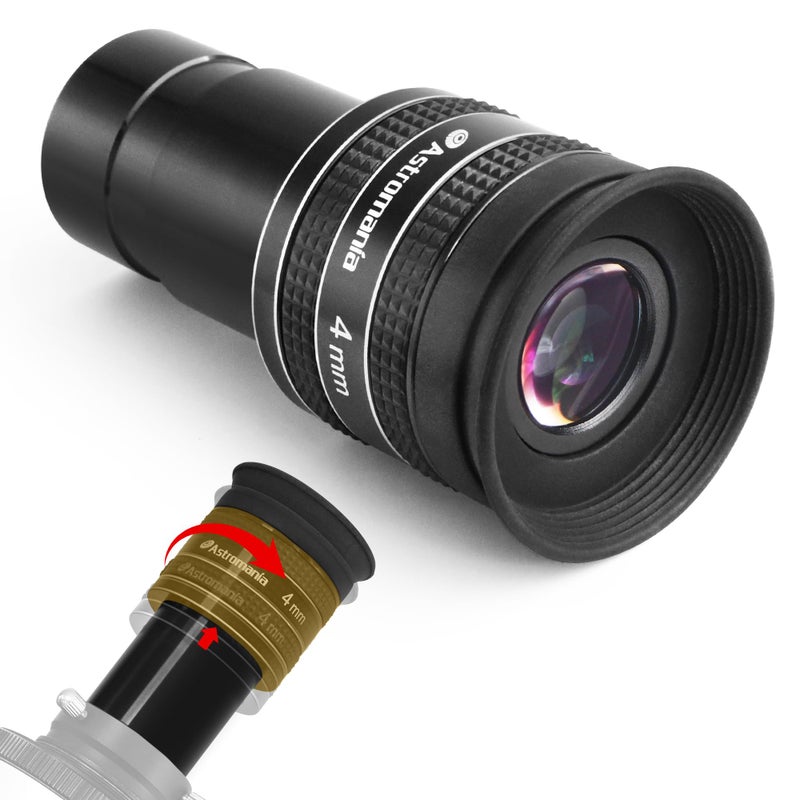 Astromania Telescope Eyepiece 4mm, Wide Angle 58 Degree Apparent Field Planetary Eyepiece for 1.25 inch Astronomy Telescope & Filter, Fully Multi-Coated Telescope Accessory for Planetary Observation - Image 1