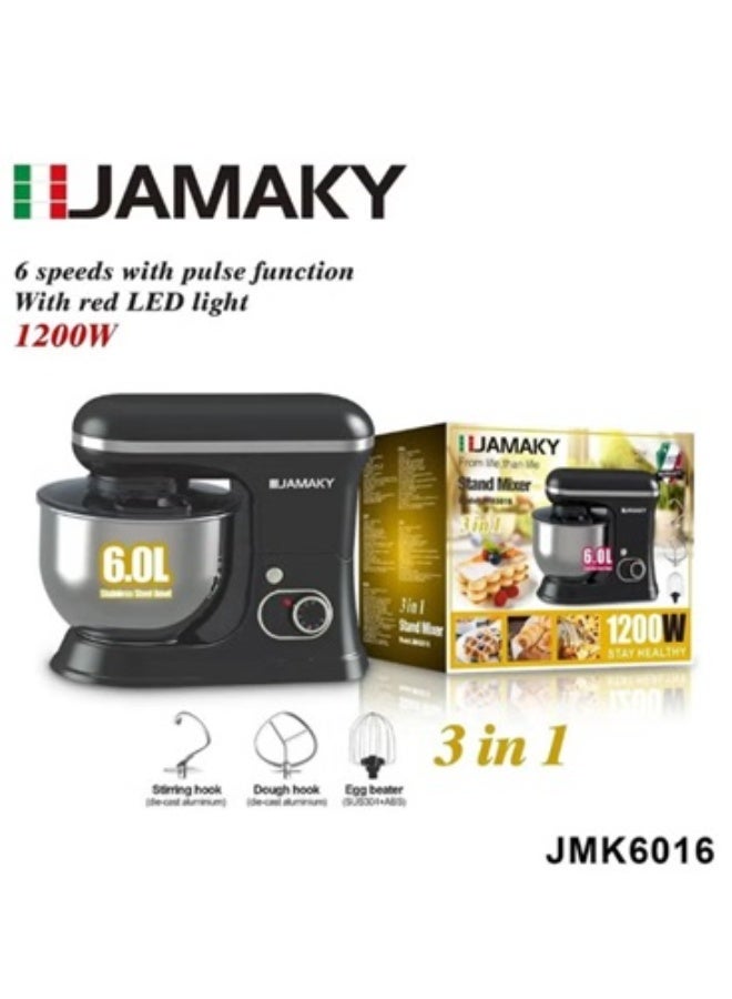 جامايكا عجانة ستاند بالتكنولوجيا الإيطالية لصناعة اشهى المخبوزات ، بقوة 1200 وات موديل JMK6016 ضمان 12 شهر - Image 2