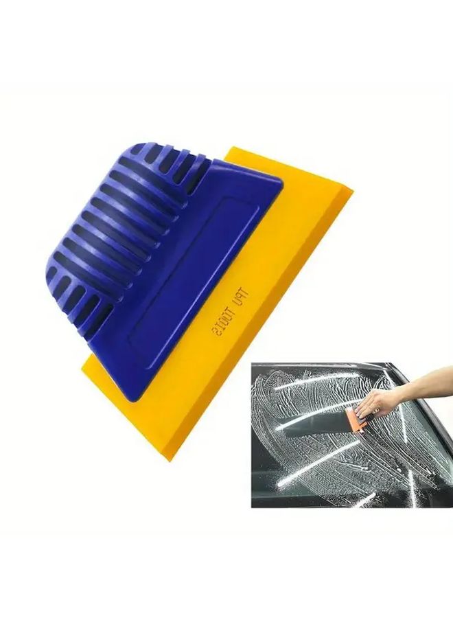 1pc Silicone Squeegee Car Window Glass Water Wiper Tint Tool Mirror Cleaning Blade - Image 1