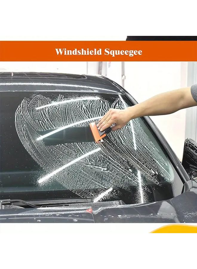 1pc Silicone Squeegee Car Window Glass Water Wiper Tint Tool Mirror Cleaning Blade - Image 2