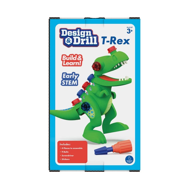 Educational Insights Design & Drill T-Rex Take Apart Dinosaur Toy, 13-Pieces, Preschool STEM Toy, Gift for Kids Ages 3+ - Image 4
