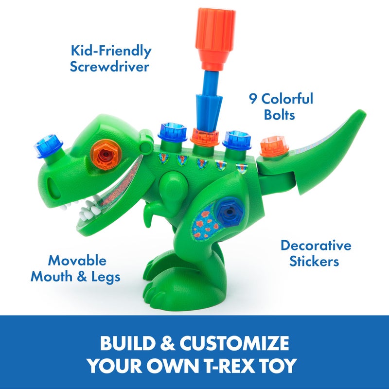 Educational Insights Design & Drill T-Rex Take Apart Dinosaur Toy, 13-Pieces, Preschool STEM Toy, Gift for Kids Ages 3+ - Image 3