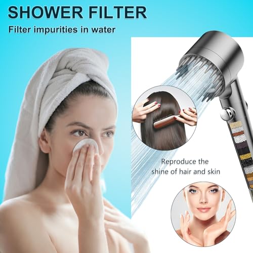 Slirceods Multi-Stage Shower Filter Replacement Compatible with PWERAN Shower Filter for Fitespot shower filter For Handheld Shower Head, 3 Pack - Image 4
