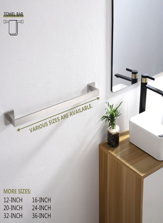 KOKOSIRI 24-Inch Single Towel Bar, Bathroom Kitchen Towel Holder, Wall Mounted SUS304 Stainless Steel Towel Rack, Brushed Nickel, B4003BR-L24 - Image 3