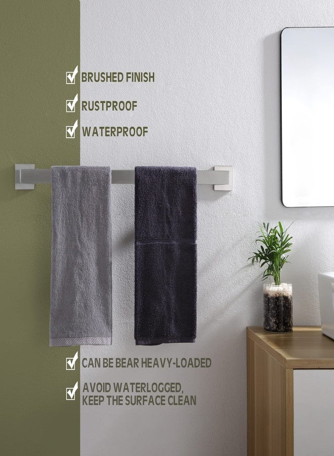 KOKOSIRI 24-Inch Single Towel Bar, Bathroom Kitchen Towel Holder, Wall Mounted SUS304 Stainless Steel Towel Rack, Brushed Nickel, B4003BR-L24 - Image 5