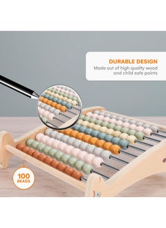 Childlike Behavior Abacus For Kids - Math Counting Toy Made Of Wooden Beads And Rack - Children'S Wood Number Counters For Teaching Addition, Subtraction And More - Counting Tool For Toddlers And 1St Grade Kids  - Image 5