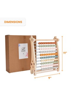 Childlike Behavior Abacus For Kids - Math Counting Toy Made Of Wooden Beads And Rack - Children'S Wood Number Counters For Teaching Addition, Subtraction And More - Counting Tool For Toddlers And 1St Grade Kids  - Image 3