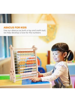 Childlike Behavior Abacus For Kids - Math Counting Toy Made Of Wooden Beads And Rack - Children'S Wood Number Counters For Teaching Addition, Subtraction And More - Counting Tool For Toddlers And 1St Grade Kids  - Image 2