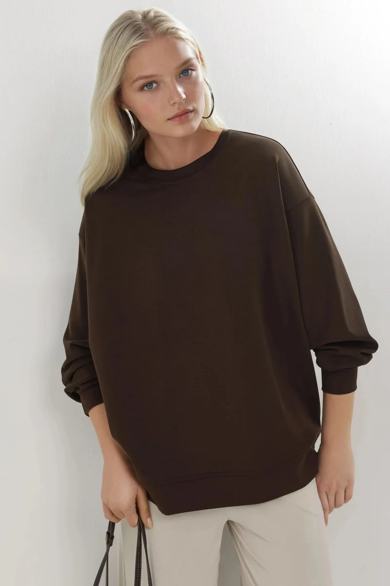 Busem BUSEM Relaxed Fit Crew Neck Knitted Sweatshirt