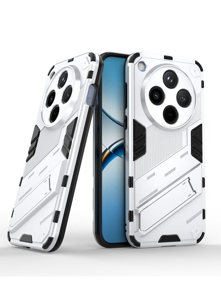 General Cover for Oppo Find X8 PRO 5G, [High Anti-Drop] Frame Bumper Soft Silicone Ultra Thin Case, with Hidden Kickstand Foldable Stand 