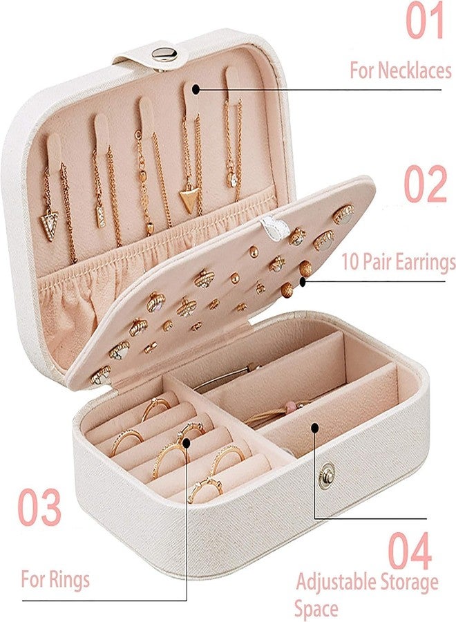 Funspark Jewelry Box Organizer, Double Layer PU Leather Small Jewelry Travel Case PU Leather Jewelry Storage Case for Rings Earrings Necklace Bracelets Jewelry for Girls Women (Black)… - Image 2