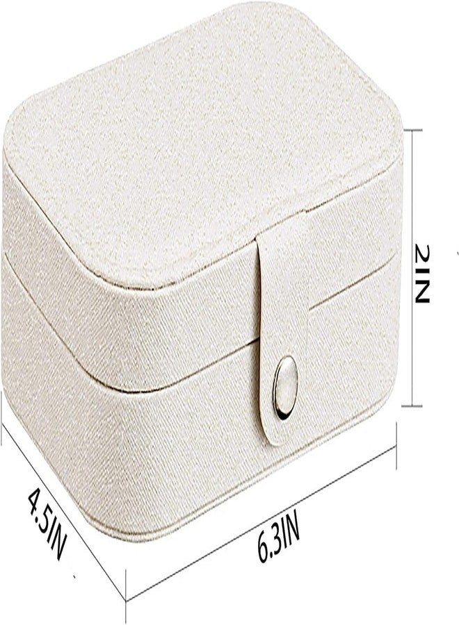 Funspark Jewelry Box Organizer, Double Layer PU Leather Small Jewelry Travel Case PU Leather Jewelry Storage Case for Rings Earrings Necklace Bracelets Jewelry for Girls Women (Black)… - Image 3