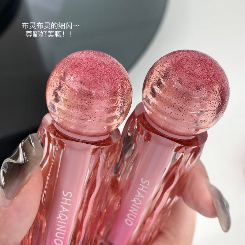 Shaqinuo Small Ice Hockey ~ Light Naked Transparent Lip Glaze Mirror Moisturizing Lip Gloss Student Plain White Lipstick - Image 4