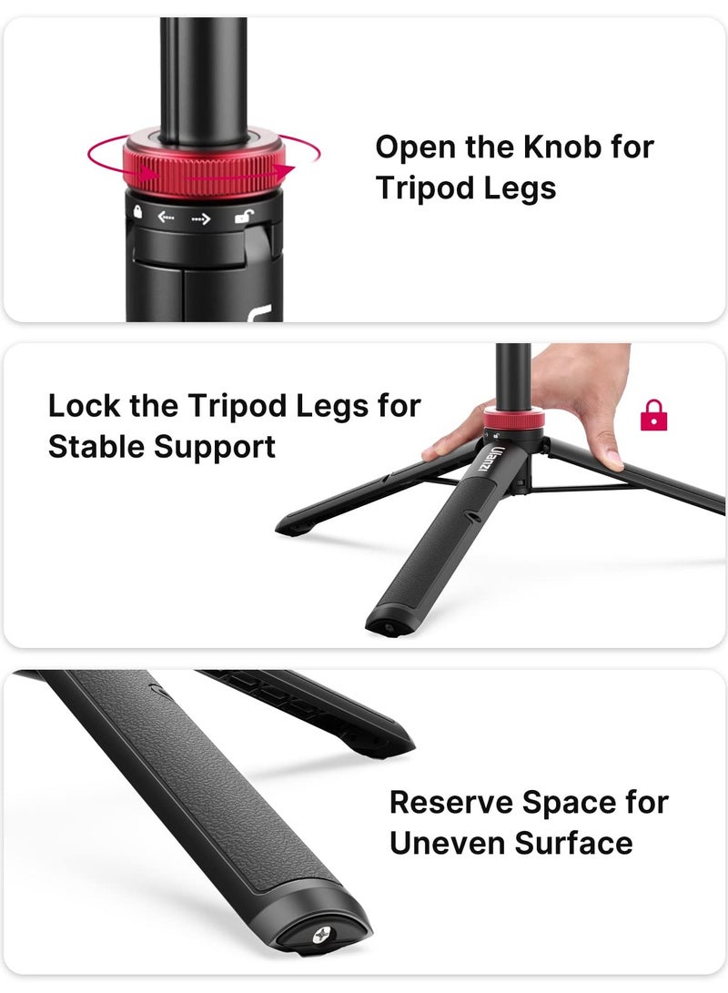 57in Selfie Stick Tripod for Action Cameras - ULANZI Go Quick II Extendable Tripod Stand Magnetic Suction Quick Release Vlog Accessories Handle for Action Cameras - view 4