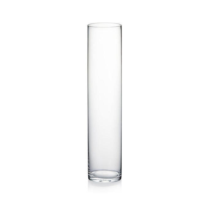 QUALITY THICK WEIGHTED TALL CLEAR CYLINDER GLASS VASES 4 W X 18 H FLOWER ARRANGEMENT FLOATING CANDLE HOLDERS WEDDING CENTERPIECES EVENT FLORAL CONTAINER ARTISTIC DISPLAY HOME DECOR 1 PIECE