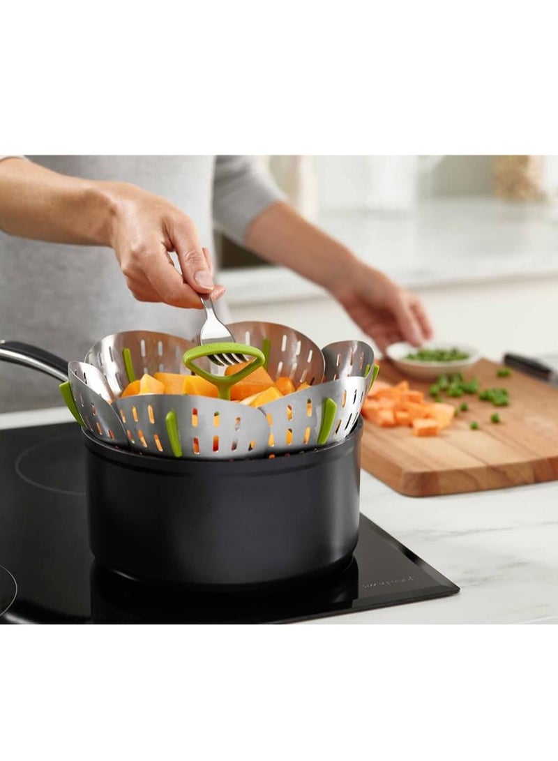 Joseph Joseph سلة بخار قابلة للطي من الفولاذ المقاوم للصدأ بلوم، مقاس واحد 45033 - Image 2