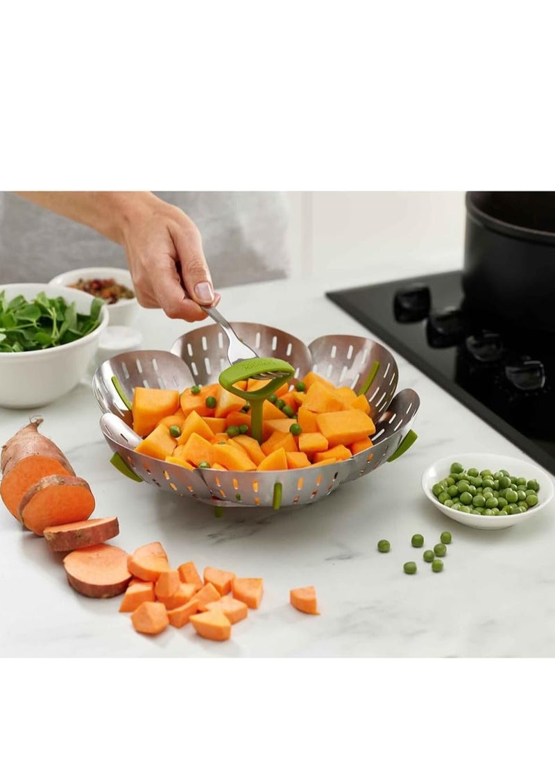 Joseph Joseph سلة بخار قابلة للطي من الفولاذ المقاوم للصدأ بلوم، مقاس واحد 45033 - Image 3