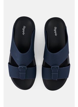 Algspar Men Slip On Arabic Sandals, Navy  - Image 3