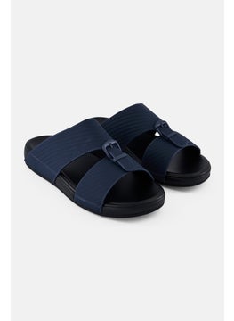 Algspar Men Slip On Arabic Sandals, Navy  - Image 1