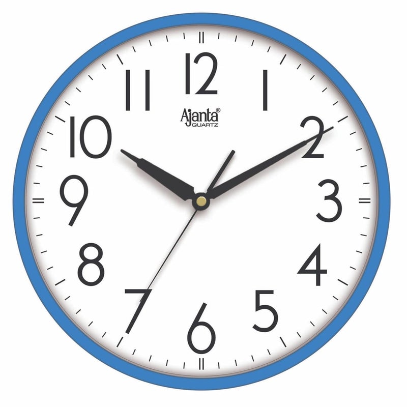 Orpat Ajanta Wall Clock for Home and Offices 12 Inches Wall Clock (Blue_30 x 30 x 4 cm) - Image 1