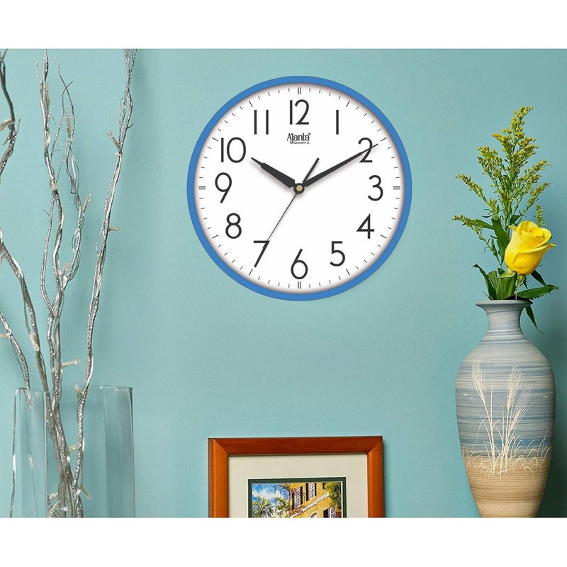 Orpat Ajanta Wall Clock for Home and Offices 12 Inches Wall Clock (Blue_30 x 30 x 4 cm) - Image 4