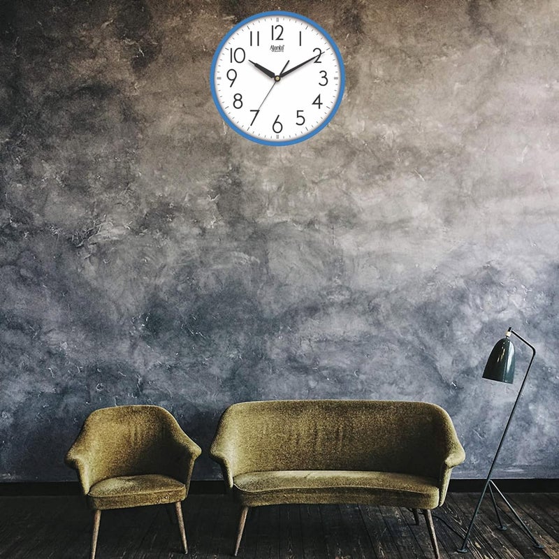 Orpat Ajanta Wall Clock for Home and Offices 12 Inches Wall Clock (Blue_30 x 30 x 4 cm) - Image 3