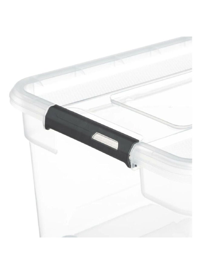 Five Simply Smart Multi Purpose Compact Durable Storage Box with Lid Clear 40 L 173649 - Image 3