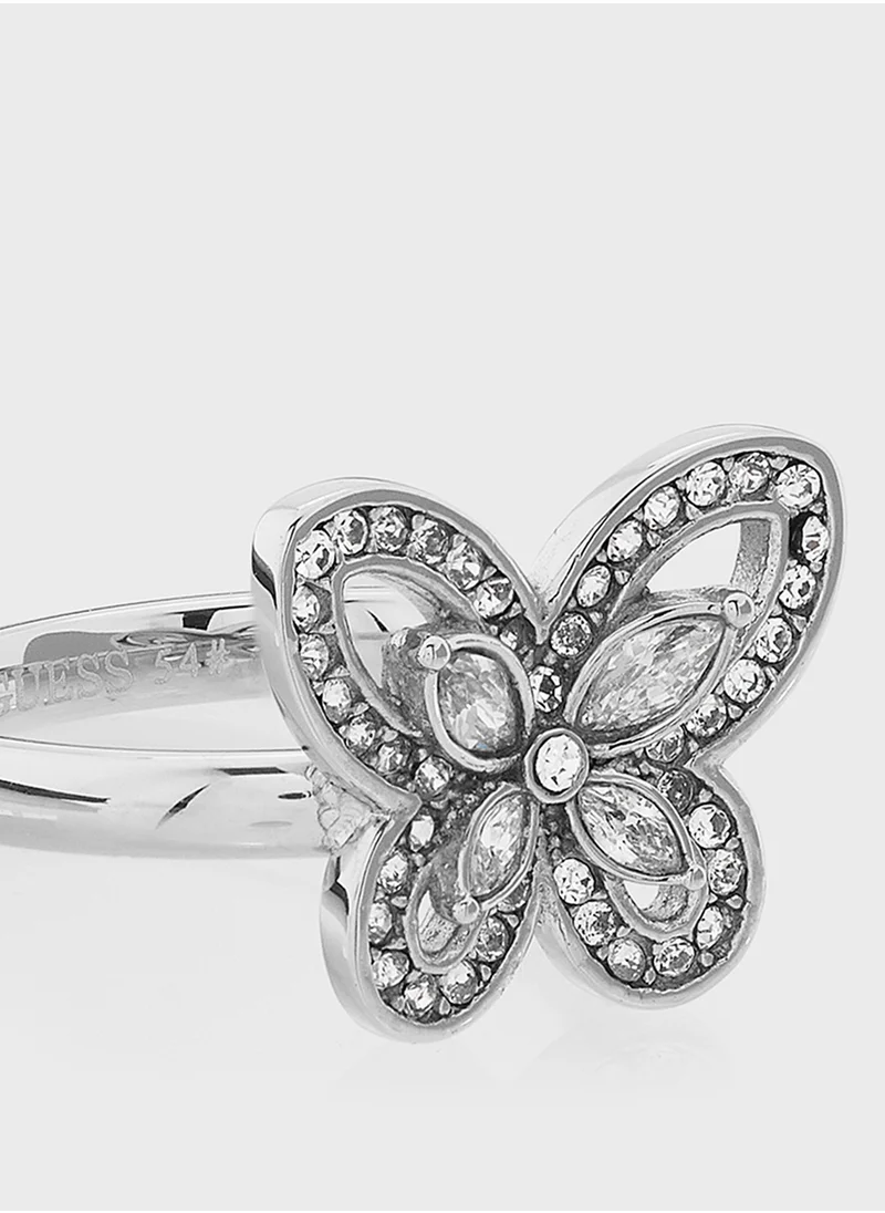 GUESS 16MM BUTTERFLY RING