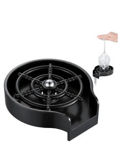 Excefore Kitchen Sink Faucet Bottle Washer, Glass Rinser Cleaner Accessories, Quick for Baby Bottle, Restaurant Rinser, Automatic Flushing Device (Black)  - Image 1
